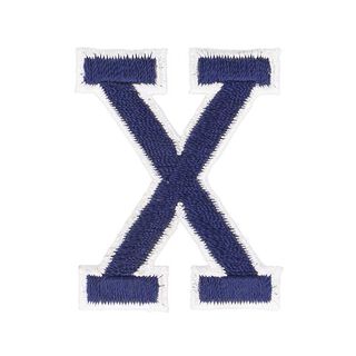 Aplikace písmeno X [ Výška: 4,6 cm ] – namornicka modr, 