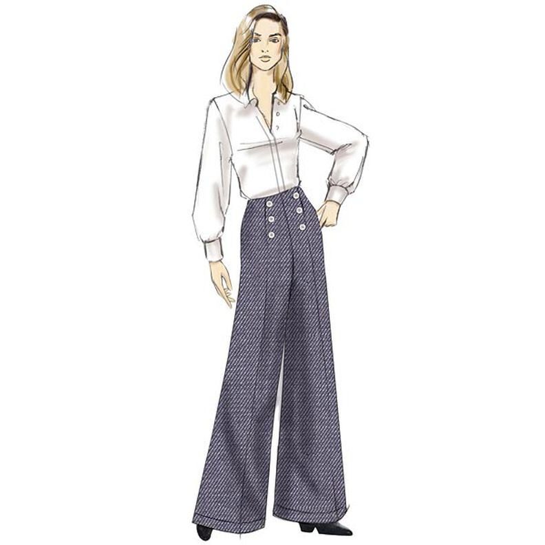 Kalhoty s vysokým pasem, Very Easy Vogue9282 | 32 - 48,  image number 4