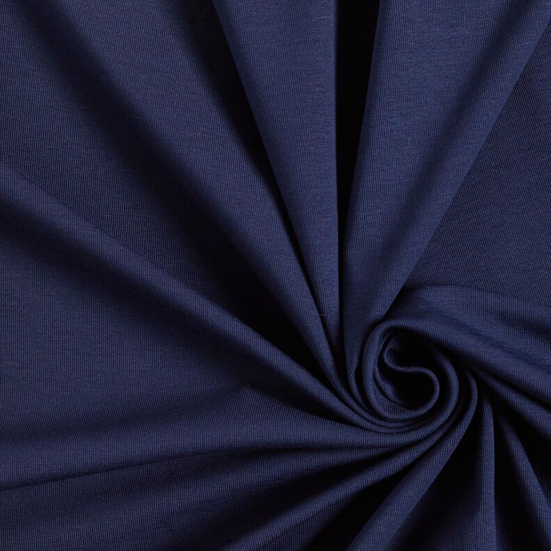 Viskózový žerzej jednobarevný – noční modrá,  image number 1