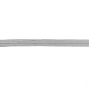 Elastická lemovací stuha  lesklý [15 mm] – stříbrná, 