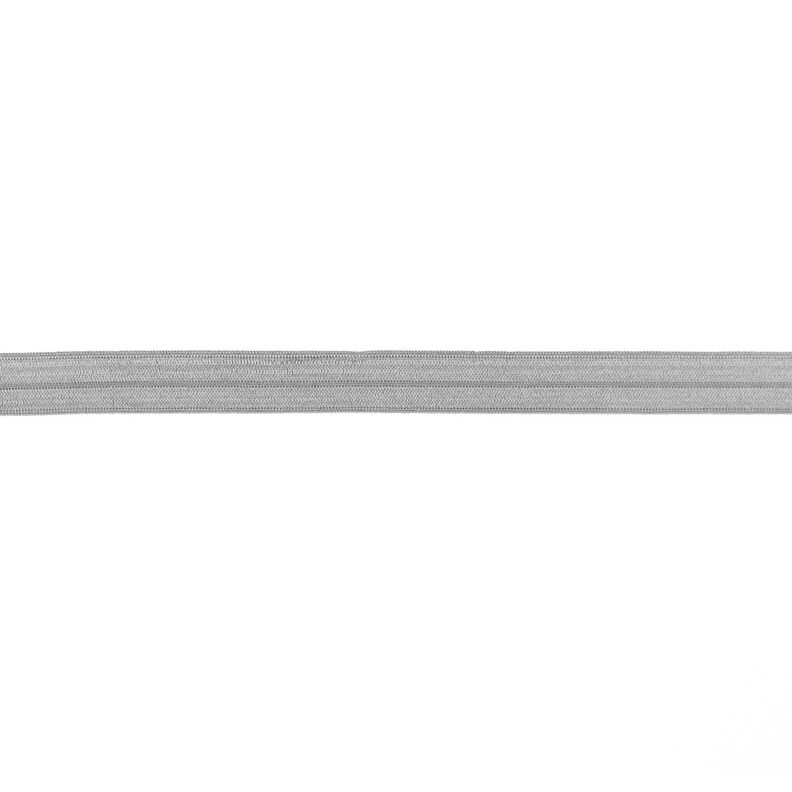Elastická lemovací stuha  lesklý [15 mm] – stříbrná,  image number 1