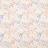 Povrstvená bavlna Barevná květinová louka – bílá/pastelově fialová,  thumbnail number 1