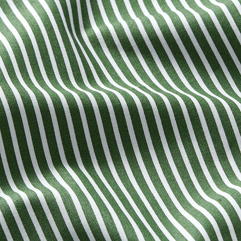 Bavlněný popelín Proužky – tmavě zelená/bílá,  image number 2