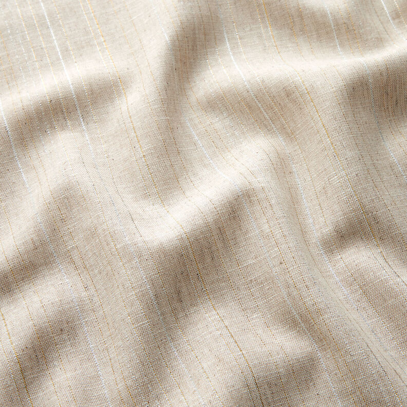 Lurexové pruhy směsi len-bavlna – přírodni,  image number 2