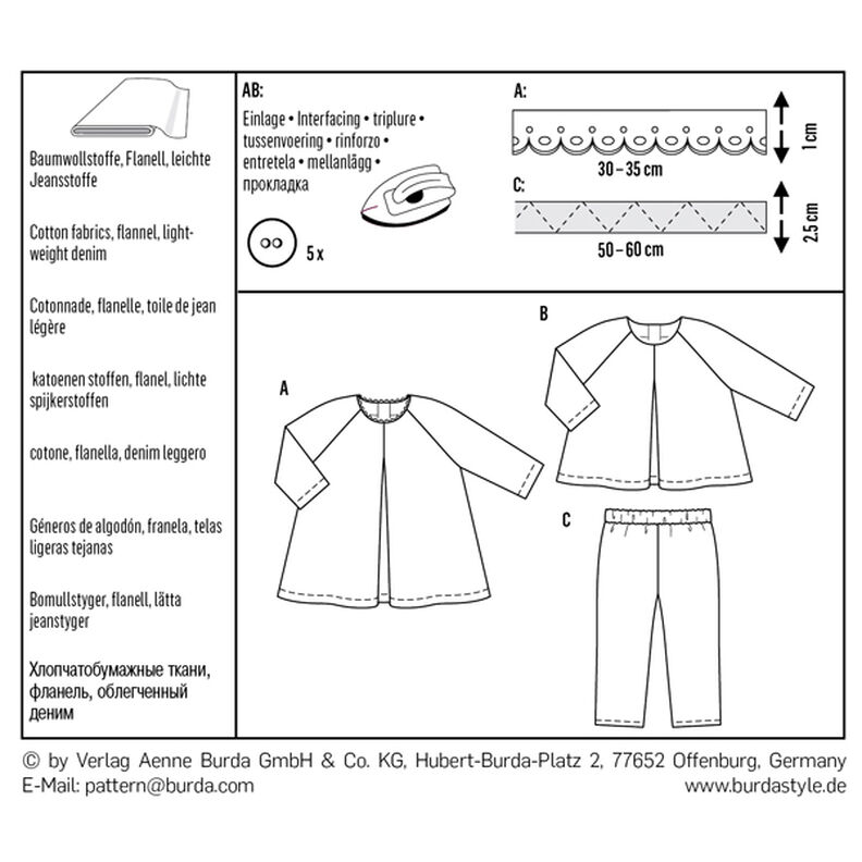 Šaty pro miminka | halenka | kalhotky, Burda 9348 | 68 - 98,  image number 8