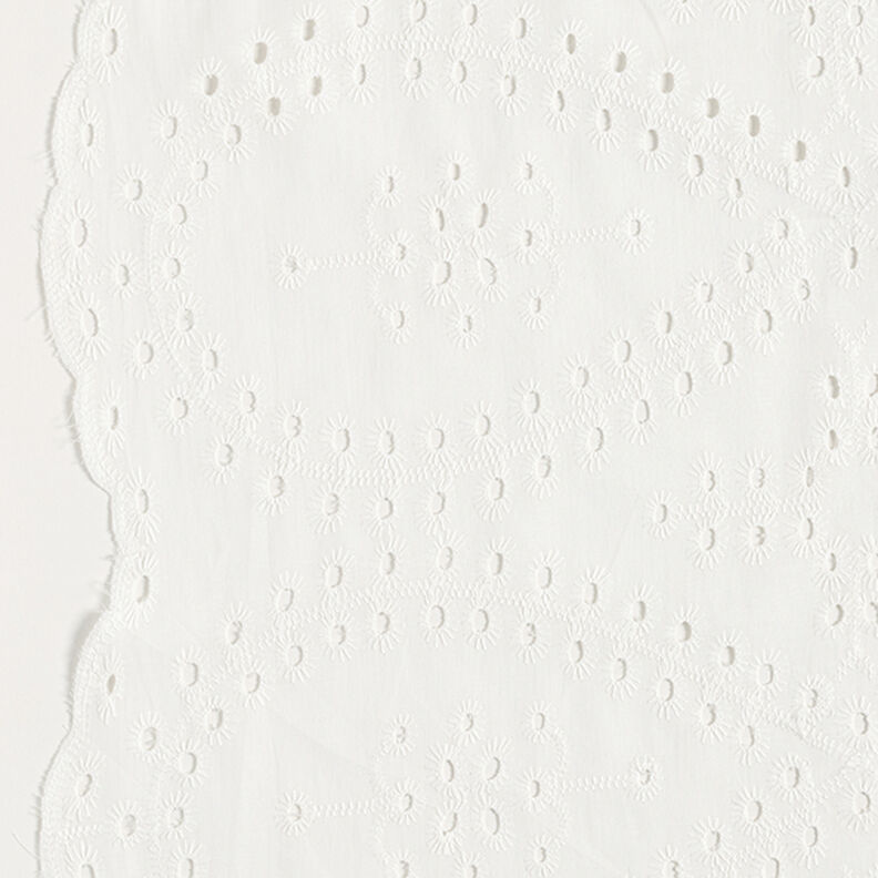 Bavlněná tkanina s vyšitými úponky ve tvaru kapky – bílá,  image number 5