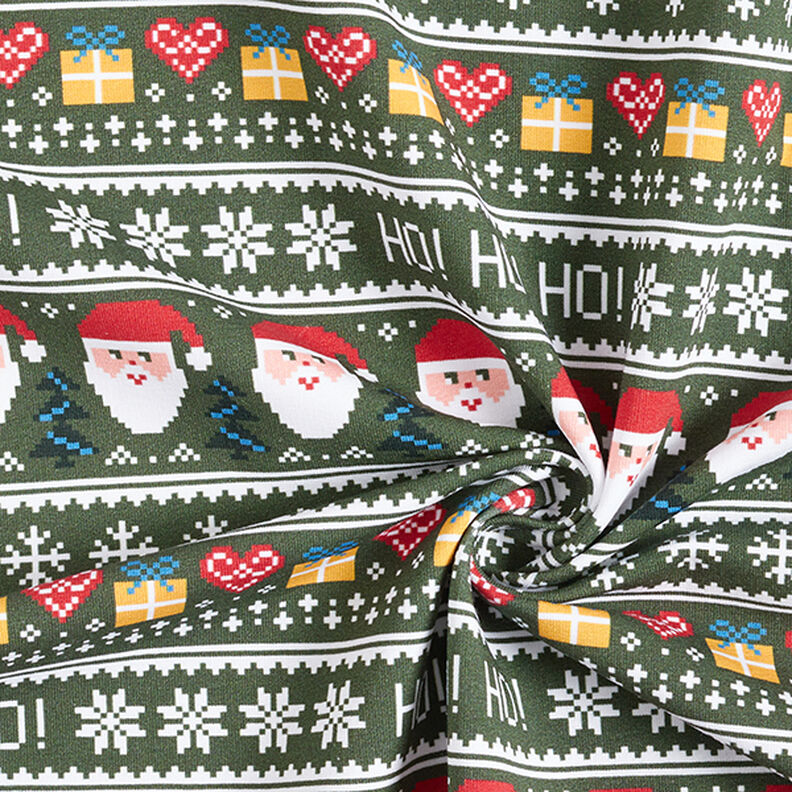 French Terry Ho! Ho! Ho! – tmavá borovice,  image number 3