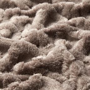 Umělá kožešina diamanty – taupe (šedohnědá), 