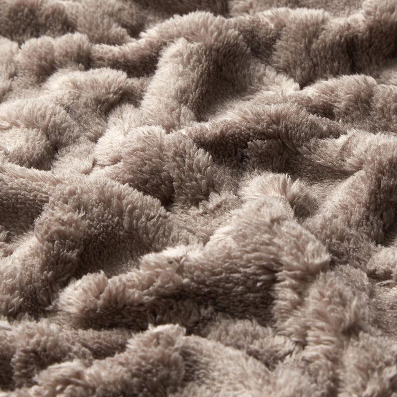 Umělá kožešina diamanty – taupe (šedohnědá),  image number 2