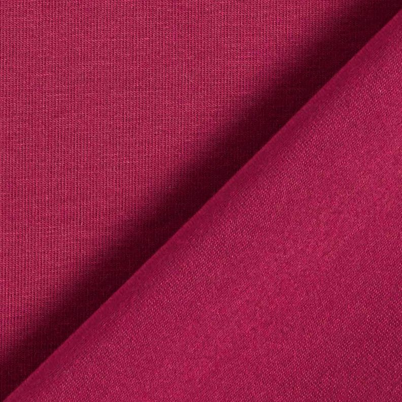 Bavlněný žerzej Medium jednobarevný – purpurová, image number 3