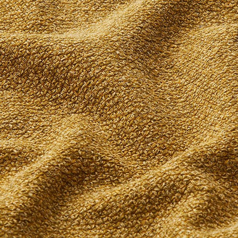 Pletené bouclé melange – hořčicove žlutá,  image number 2