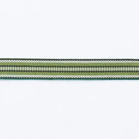 Tkaná stuha Etno [ 15 mm ] – tmavě zelená/brcalova, 