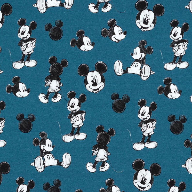 Bavlněný žerzej Mickey Mouse | Disney – modrá,  image number 1