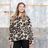 Beránek sherpa teddy s leopardím potiskem – mandlová/černá,  thumbnail number 5