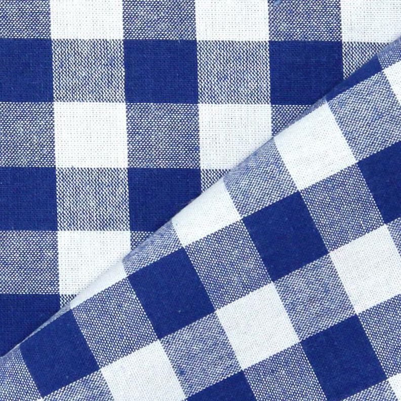 Bavlněná látka Vichy károvaná 1,7 cm – královská modr/bílá,  image number 3