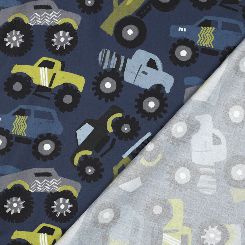 Bavlněný popelín Monstertrucky | Poppy Fabrics – namornicka modr,  image number 4