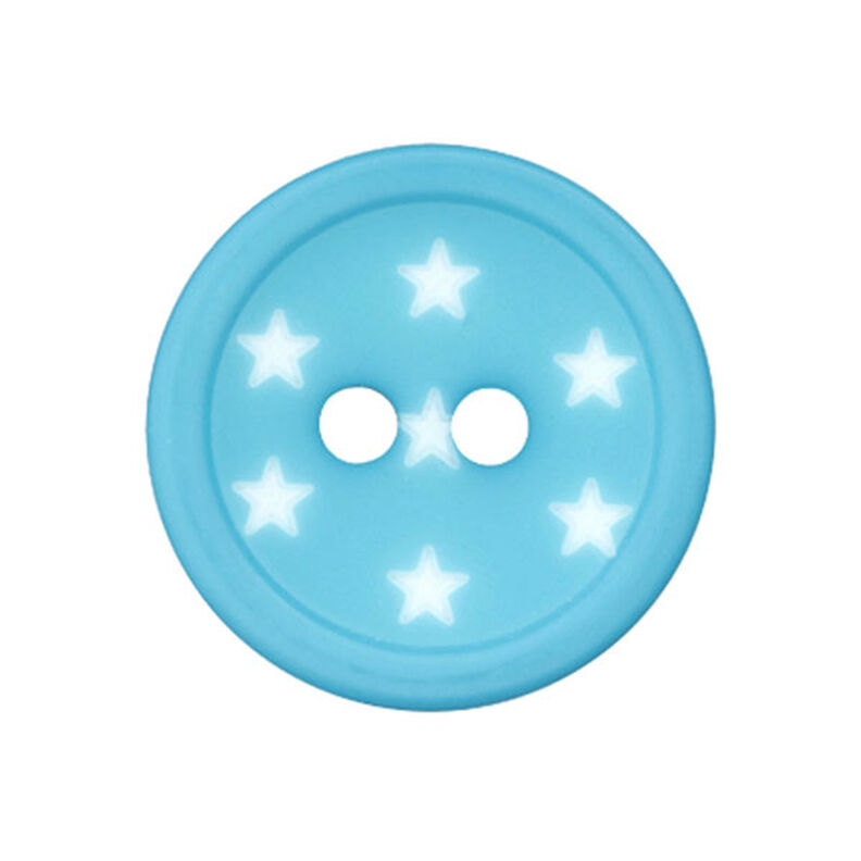 Plastový knoflík Hvězdy – tyrkysová,  image number 1
