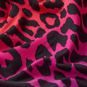 Francouzské froté letní teplákovina Barevný leopardí přechod digitální potisk | by Poppy –, 