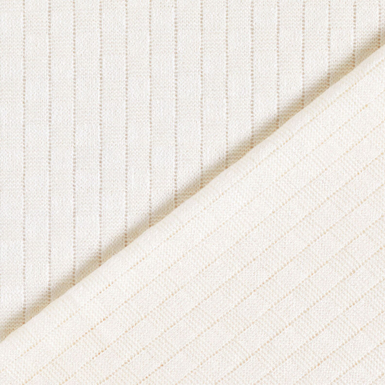 Jemný úplet s texturou – vlněná bílá,  image number 5