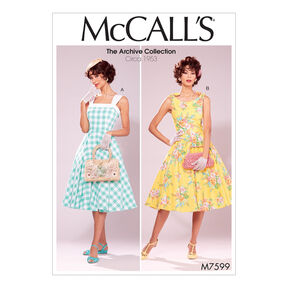 Šaty - vintage 1953, McCalls 7599 | 40 - 48, 