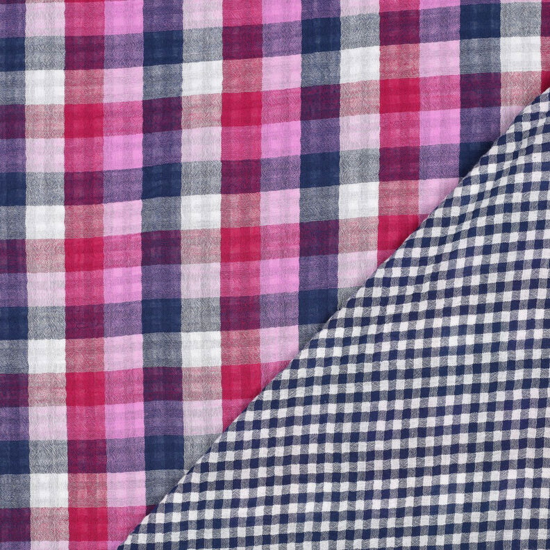 Mušelín / dvojitá mačkaná tkanina Kostka Doubleface (oboustranná látka) | Poppy Fabrics – světle, image number 4