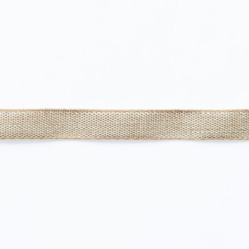 Tkaná stuha len/bavlna [ 10 mm ] – béžová,  image number 1
