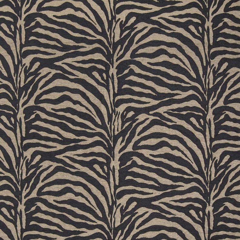 Čalounická látka Žakár Zebra – khaki/černá,  image number 1