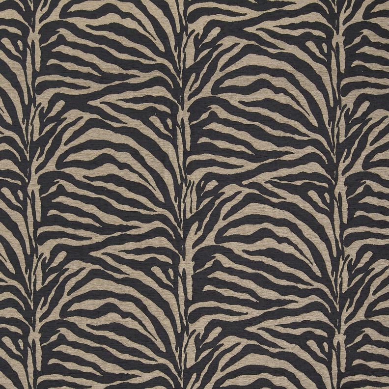 Čalounická látka Žakár Zebra – khaki/černá, image number 1