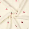 Plyš teddy Vyšívané třešně | Poppy Fabrics – slonová kost/chili,  thumbnail number 3