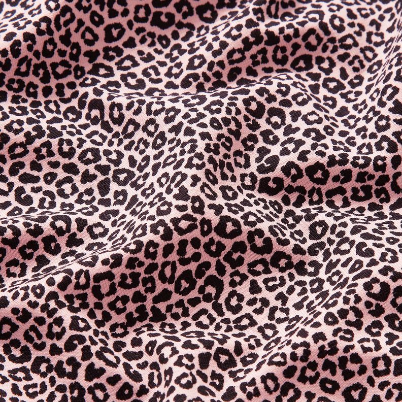 Bavlněný žerzej mini leopardí potisk – světle růžová/černá, image number 2