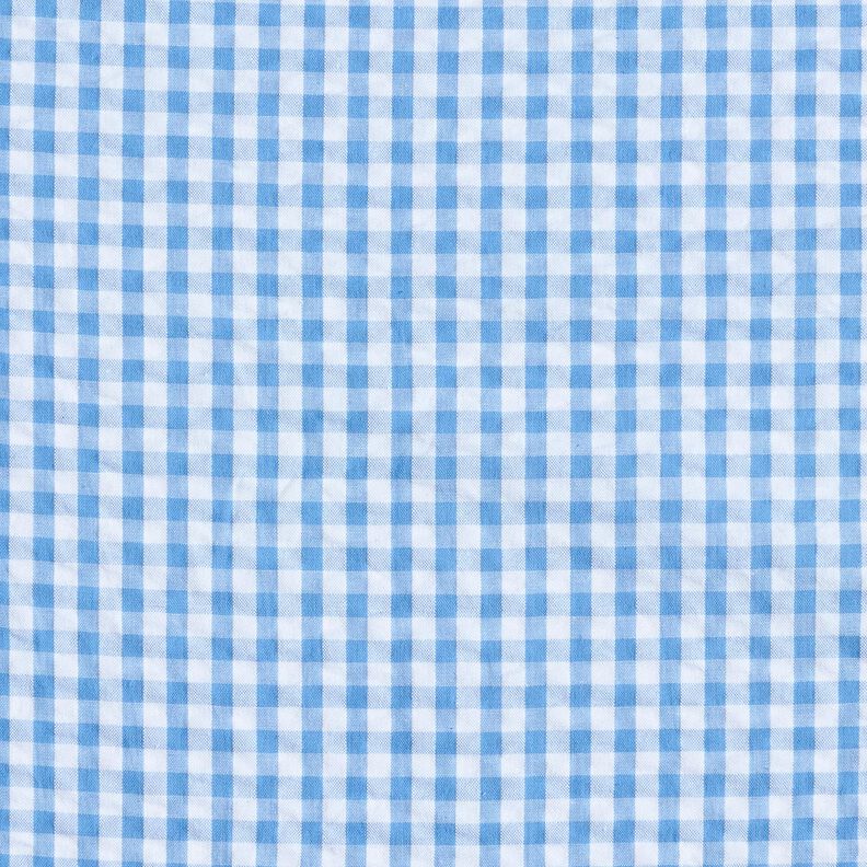 Seersucker Bavlna tkaný károvaný vzor – modrá/bílá,  image number 1