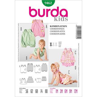 Miminko – overal / šatl / kalhotky, Burda 9462, 