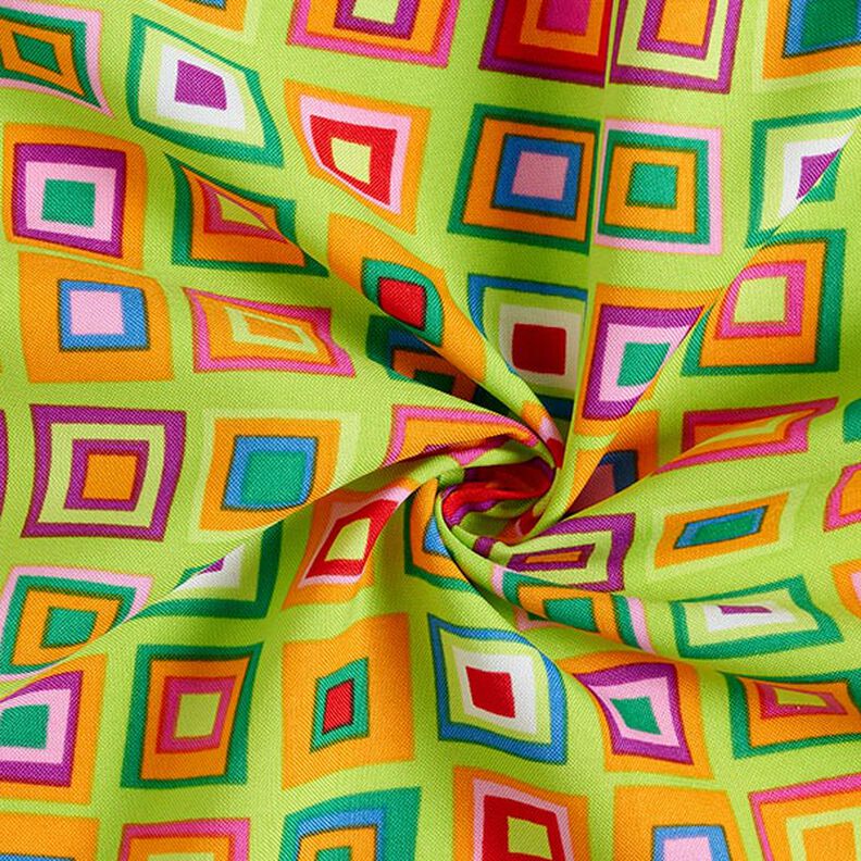 Karnevalová tkanina vzor barevné krabice – žlutá neonová,  image number 3