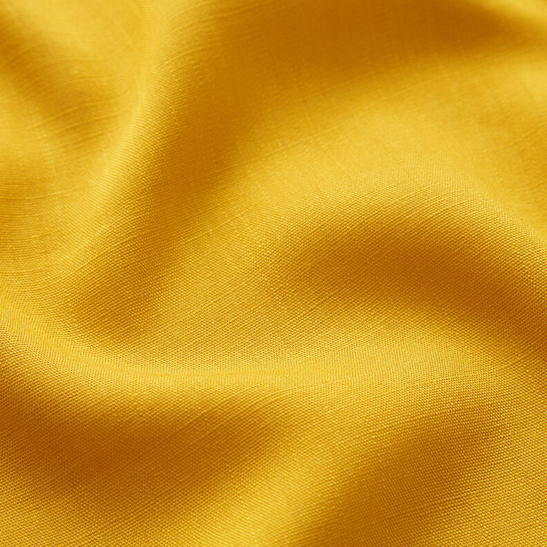 Viskózová tkanina lněný vzhled – kari žlutá, image number 2
