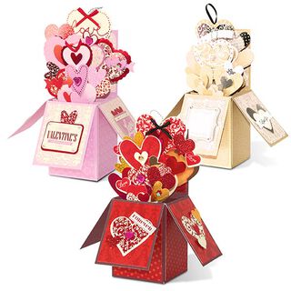 Sada pop-up krabiček Valentýn [ 3ks ] – červená/pink, 