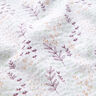 Mušelín / dvojitá mačkaná tkanina Listové úponky – bílá/barva lilku,  thumbnail number 2