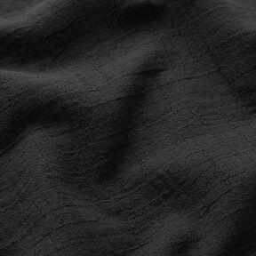 Bambus Mušelín / dvojitá mačkaná tkanina Struktura – černá, 