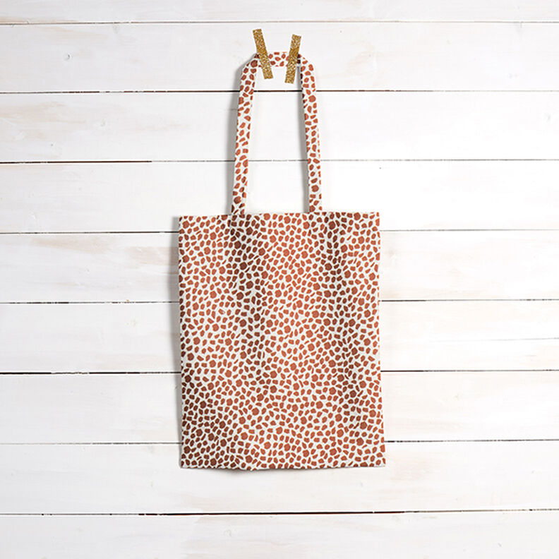 Dekorační látka Polopanama Leopardí potisk – hnědá/přírodni, image number 7