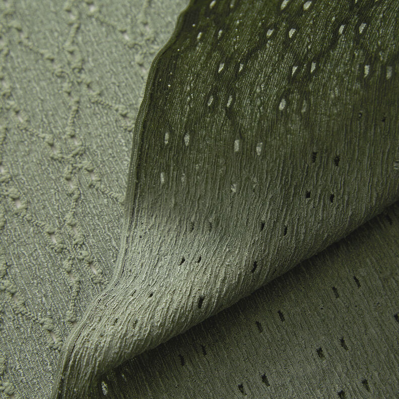 Výšivka Krinkel jersey s očky – rákosove zelená,  image number 3