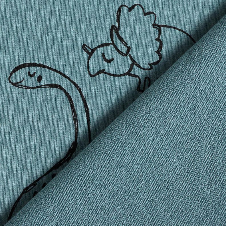 Francouzsk&eacute; frot&eacute; letn&iacute; tepl&aacute;kovina Velc&iacute; nakreslen&iacute; dinosau?i &ndash; modr&aacute;,  image number 4