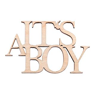 Dřevo Malý nápis It's a Boy [4 ks] | Rayher – přírodni, 