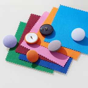 Potažený knoflík, Classic Poly – bílá, 