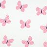 Teplákovina počesaná Velcí motýli | Poppy Fabrics – slonová kost/růžová,  thumbnail number 1