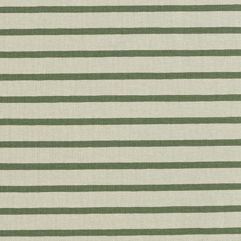 Bavlněný žerzej úzké a široké proužky – rákosove zelená/piniová,  image number 1