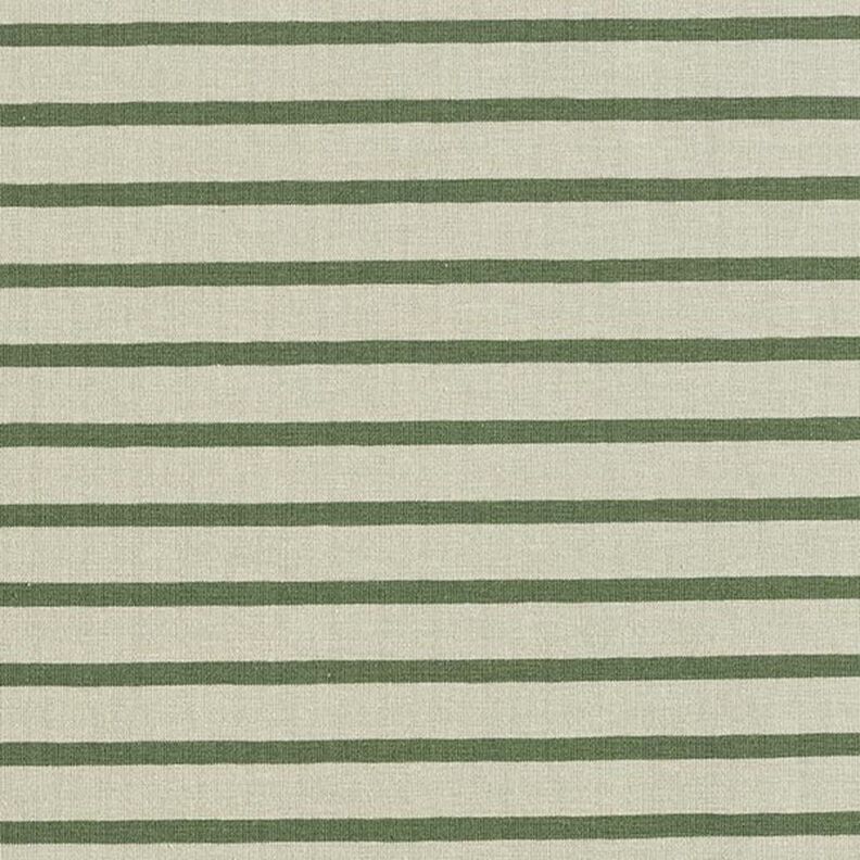 Bavlněný žerzej úzké a široké proužky – rákosove zelená/piniová,  image number 1