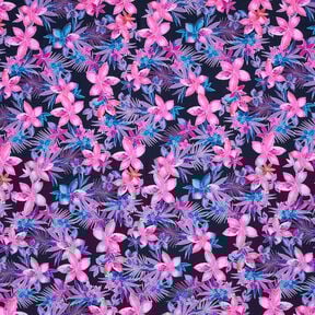 Plavkovina Tropické květiny – namornicka modr/pink, 