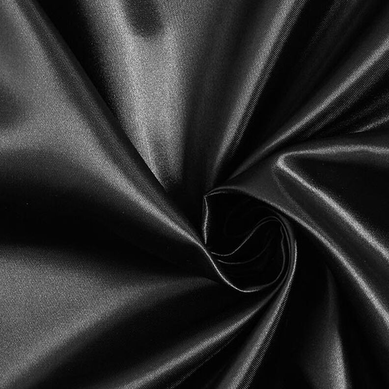 Polyesterový satén – černá,  image number 1