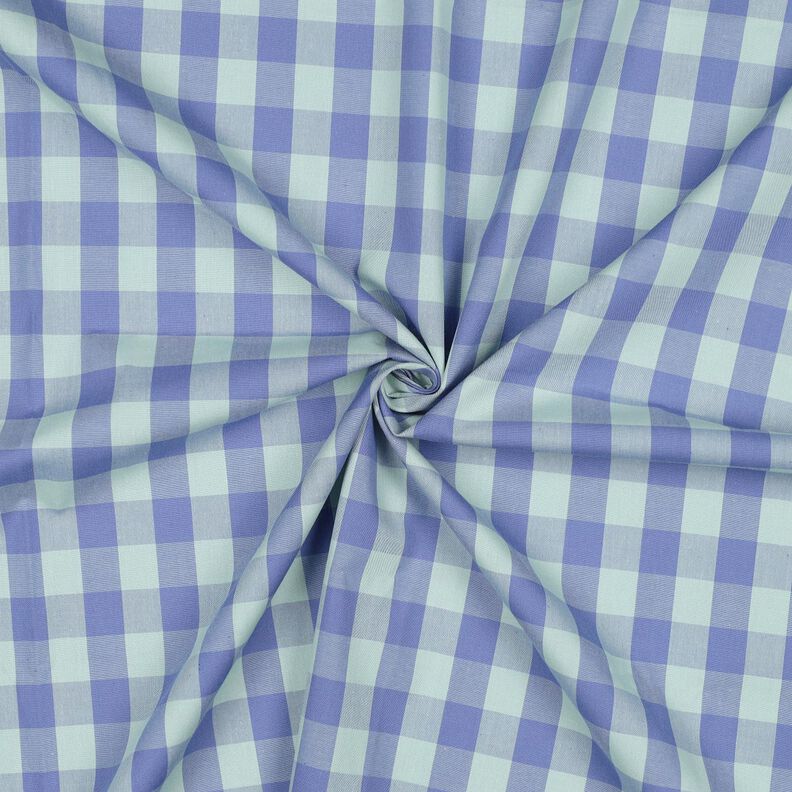 Bavlněný popelín Károvaná | Poppy Fabrics – světle mátová/šeříková,  image number 3