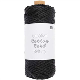Makramé příze Creative Cotton Cord Skinny [3mm] | Rico Design – černá, 
