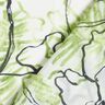 Směs bavlny a hedvábí s abstraktními květy – slonová kost/májově zelená,  thumbnail number 4